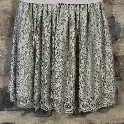 Robert Rodriguez Dress Size 10 Sleeveless Lace Metallic Party Cocktail Formal
