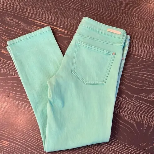 Pilcro and the Letterpress jeans, light green, crop, stretch size 27, St Patty’s