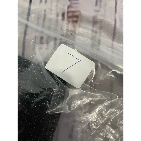 Dana Buchman Sleeveless Sweater Womens M Shimmery Black Mock Neck Ribbed Stretch