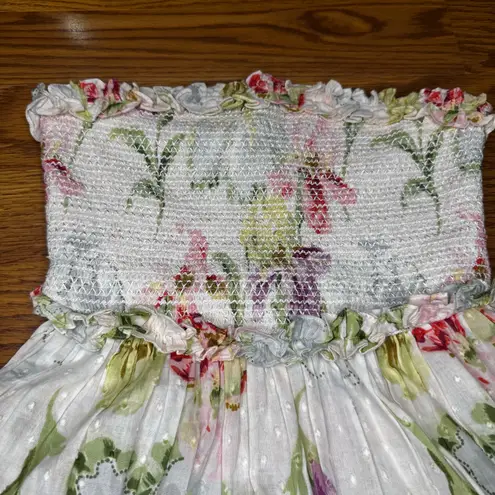 Needle & Thread Rose Bluebell Bandeau Ballerina Dress Pink Floral Tulle Gown Us4