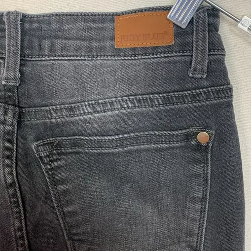 Judy Blue 0 24 black skinny fit denim jeans distressed raw hem cute casual basic