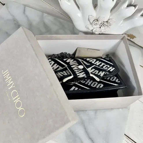 Jimmy Choo Nylon “I Want Choo” Logo Crossbody Bag