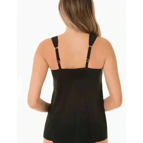 MiracleSuit Razzle Dazzle Tankini Top Size 10 Swim NEW Underwire Gold Detail