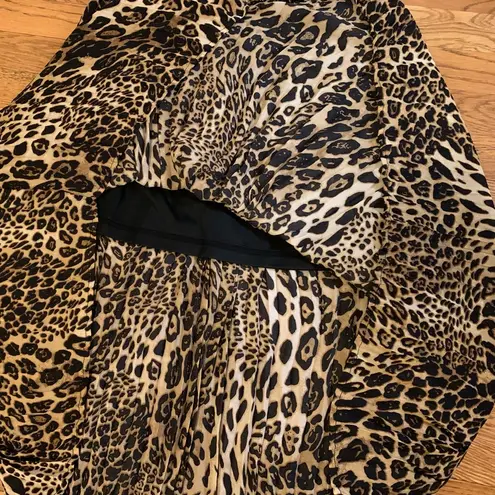 Essue animal print elastic waist midi skirt size Large