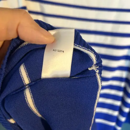 Isaac Mizrahi NWOT Blue and White Striped Pullover Sweater | Sz XL