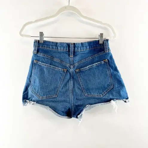 Abercrombie & Fitch  The Cutoff Shorts High Rise Curve Love Dark Wash Blue 26 / 2