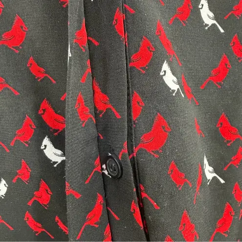 Catherines Cardinal Print Split Neck Long Sleeve Tunic Top plus size 2X (22/24W) - Image 4