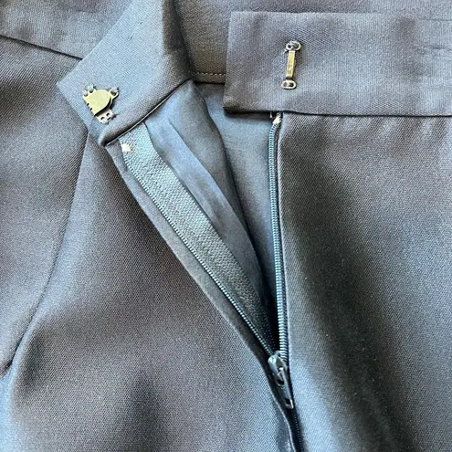 Liancarlo Couture 100% Silk Beaded Jacket and Skirt Set Deep Navy Blue, Size 10 Blue