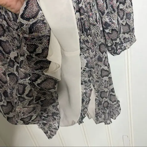 All Saints Kaylee Misra Snake Skin Playsuit Romper 758