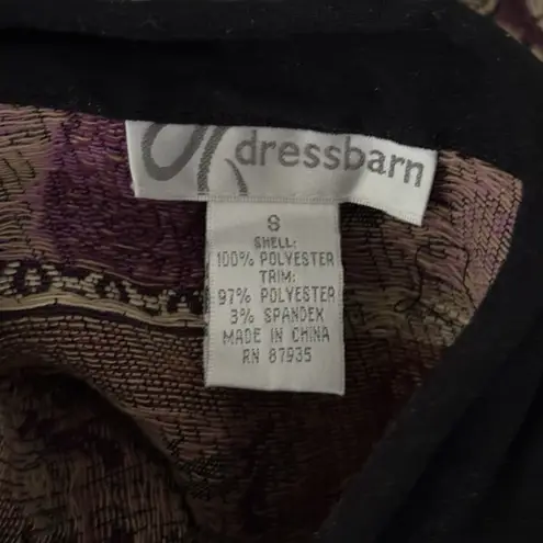 Dress Barn  Blazer Womens Small Purple Tapestry Print Boho Bohemian Grandmacore‎