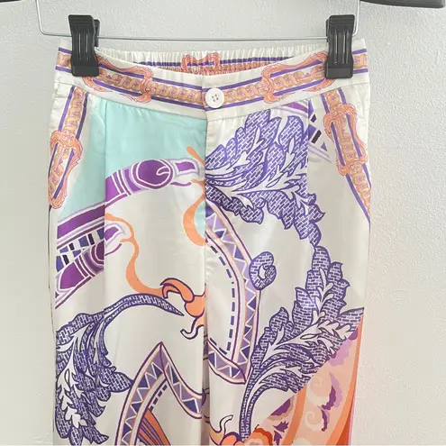 Her bottari boho print palazzo Wide Leg pants bohemian Women's NEW Purple