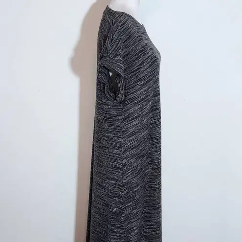 Bella Dahl Charcoal Gray Soft Knit T-shirt Midi Dress Size Large Cozy Gray Dress