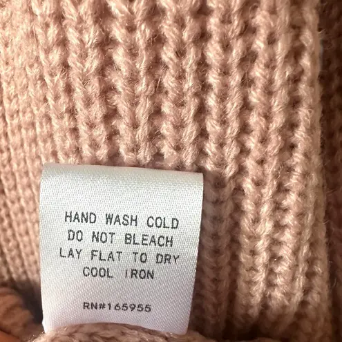 AnnieWear Pink Knit Sweater “Hello” Graphic Pullover Rainbow Letters Size XL