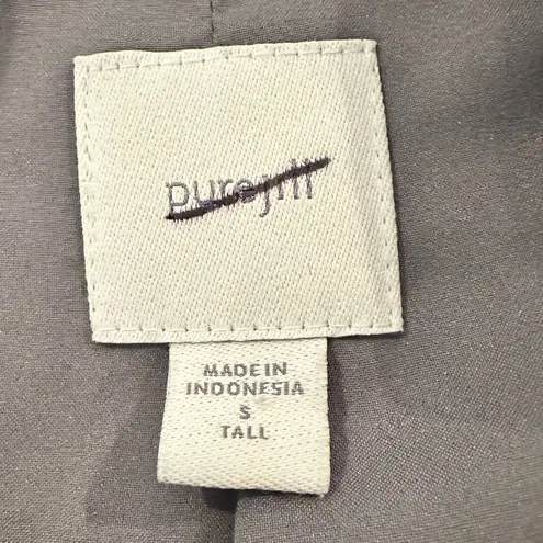 NEW J. JILL SHIBORI PRINT CRUSHED VELVET OPEN FRONT CARDI GRAY NAVY JACKET S T