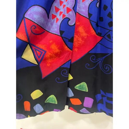 Melissa Collection Vintage Women’s Funky Art Deco Abstract Print Shirt Dress 4