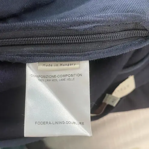 Stella McCartney  Navy Wool Drop Waist Mini Skirt‎