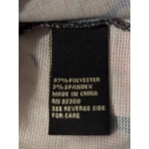 D2 D by Diane Floral Print Button Up Long Sleeve Top Women's Black