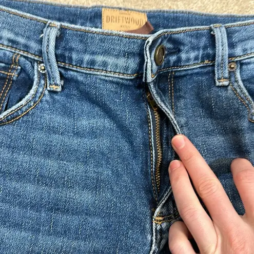 Driftwood Joyce Classic Fit W27 L27 Embroidered Floral Rose Distressed Raw Jeans