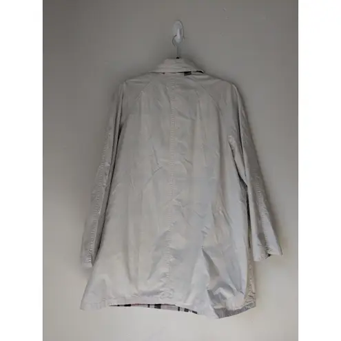 Pendleton Women's Reversible Rain Coat Plaid And Solid Rare Beige/Black Sz L