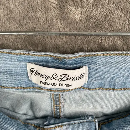 Honey & Bristle Jeans Women's 18W Light Wash Stretch Denim Comfort Casual Chic Blue