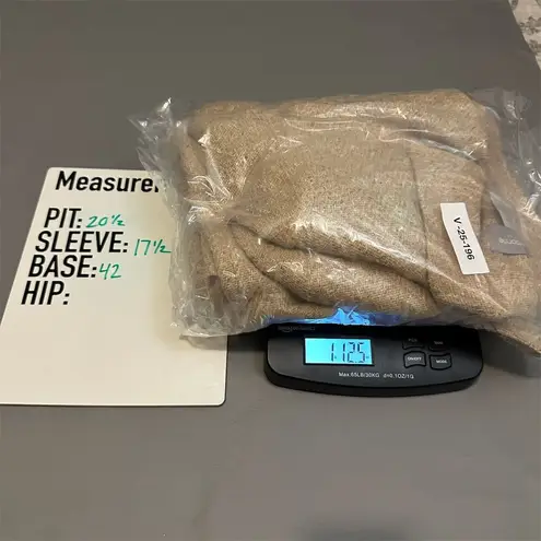 Women's Silk Wool Blend Tan Tweed Overcoat Size 12 Mid