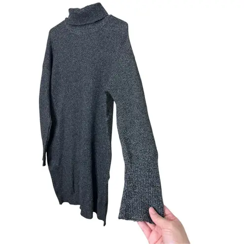 VERO MODA Gray Long Sleeve Midi Sweater Dress Size M Turtleneck