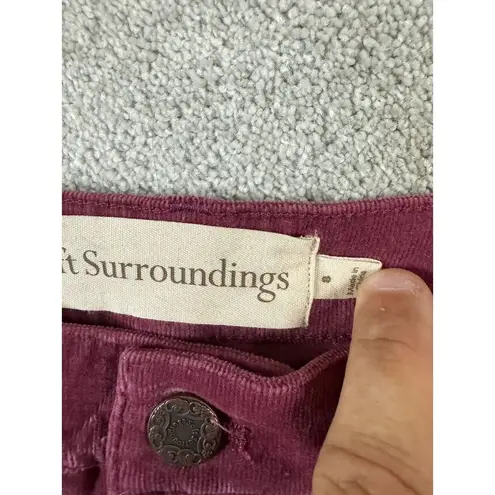 Soft Surroundings Pants Womens 8 Purple Brown Corduroy Tapered Stretch - Image 4