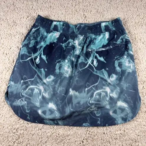 Slazenger Womens Golf Skort Skirt Shorts Blue Teal Smoke Print Size S