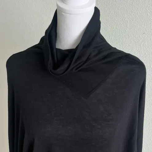 IRO Black Maxi semi sheer turtleneck dress