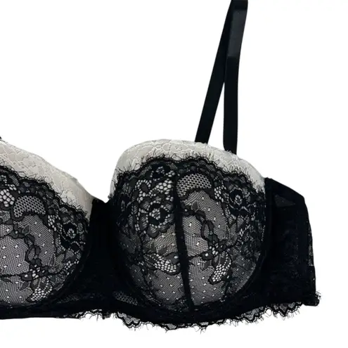 Dreamwear Lace Bra Plus Size 42C Black White Underwire Coquette Romantic Sexy