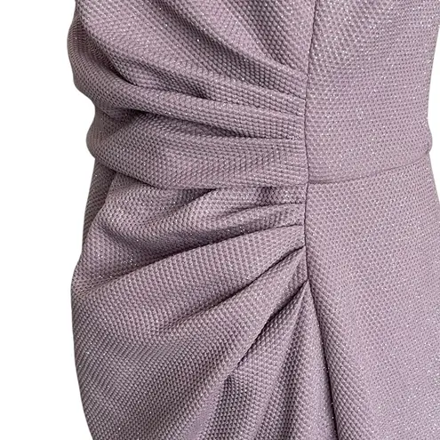 Oleg Cassini David’s Bridal Off The Shoulders Glitter Knit Sheath Dress Size 14 - Image 6