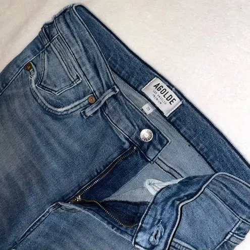 AGOLDE Womens  Sophie High Waisted Crop Ripped Jeans size 29
