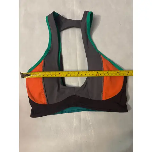 Without Walls Sports Color Block Exercise Bra XS Activewear Athleisure Casual Orange