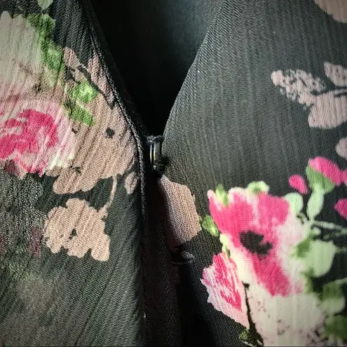 All in Favor Simone Floral Wrap Mini Dress, Size XS, NWT