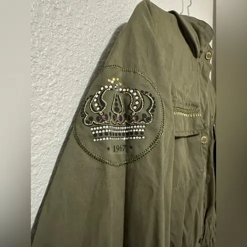 New with tags Chipie Fabille Girls' Coat Olive Hooded Jacket size 14