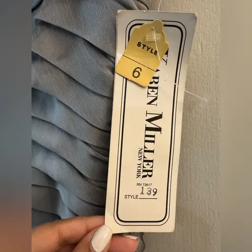 Karen Miller NWT Y2K vintage ruffle grey corset top Size 6 chiffon made in USA