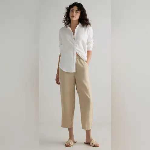 Quince European Linen Pants Driftwood Beige Khaki Size XS