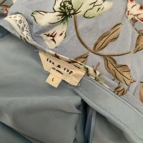 🩵 Floral Shorts Jumper Blue Size M