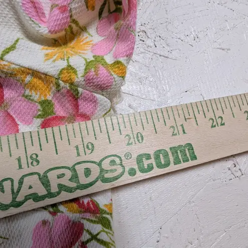 Homemade Floral Jacket Skirt Set – Women's S Pink Yellow Cotton Rayon White