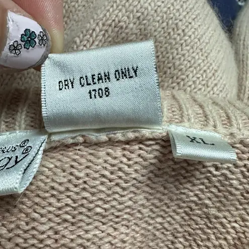 Newport News Silk and Angora Beaded Sweater Cardigan Size XL