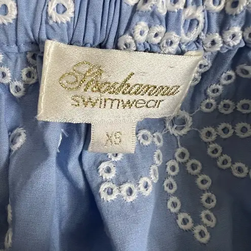 Shoshanna Swimwear Daisy Embroidered Off Shoulder Flounce Dress XS Women’s Blue