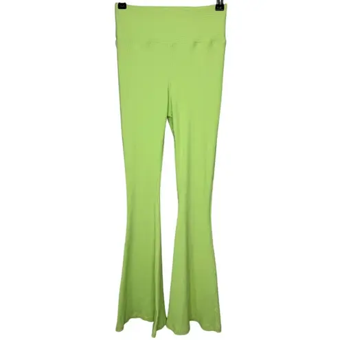 Year of Ours Ribbed Flare Leggings Women Small Pistachio Green Activewear Pant
