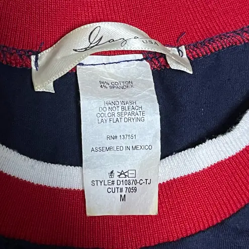 Gaze USA M Gaze Navy Blue Nautical Mini Dress with Red Accents Casual Streetwear