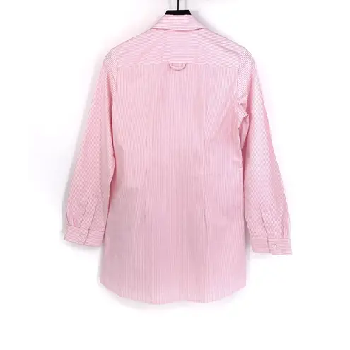 THE SLEEP SHIRT Pinstripe Shirt Mini Dress Pink White XS