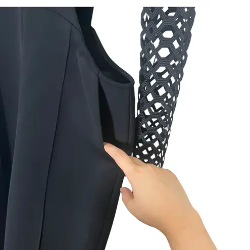 Self Portrait Mack Black Lace Jumpsuit Women’s Size 10 Evening Wear Party Outfit