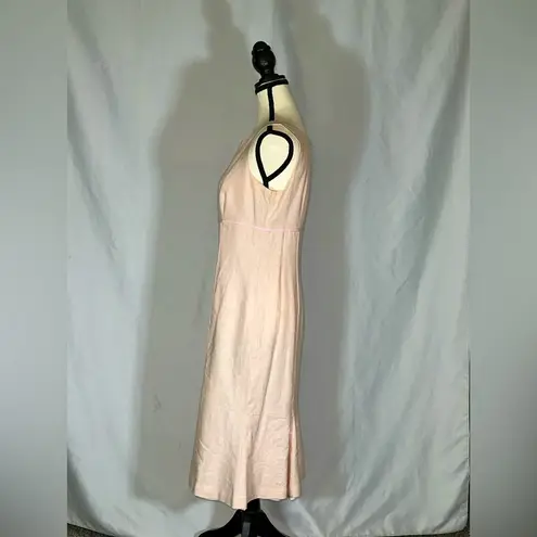 Vintage J.G. Hook Sleeveless Blush Pink Mermaid Linen Rayon Blend Dress Size 8