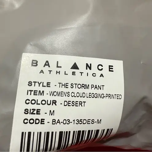 Balance Collection Balance Athletica Vitality Women’s M Storm Rider Leggings Brown Swirl Cloud NWT