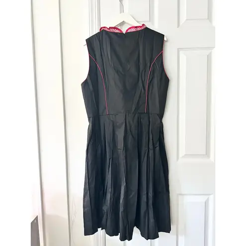 Scarlet Darkness NWT Black Red Cotton Corset Lace Up Gingham Trim Dress 2XL Size 2X