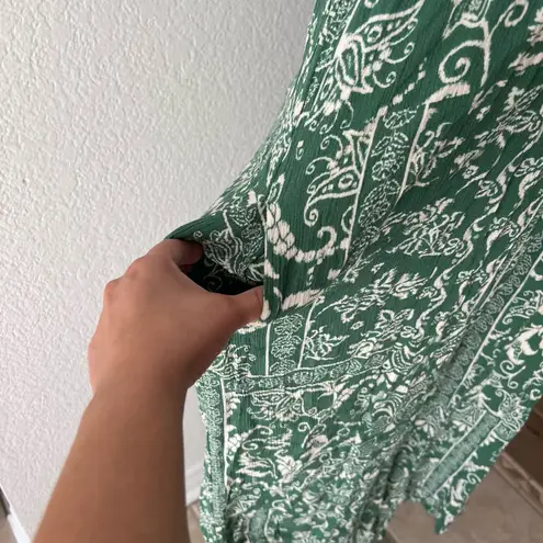 Millibon USA Millibon green floral paisley cropped wide leg jumpsuit