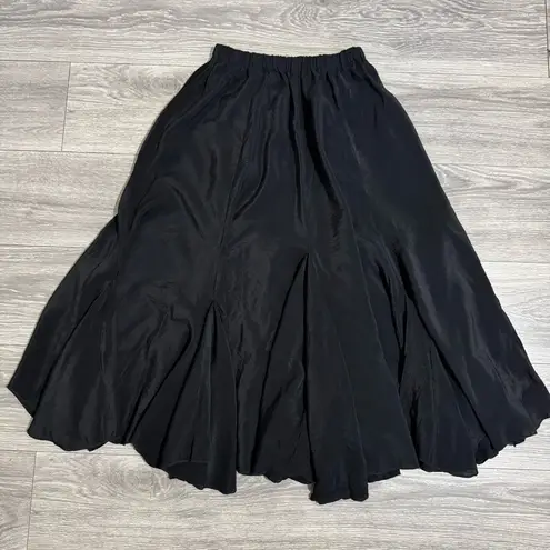 Denim & Supply Ralph Lauren Black Rare Bohemian Maxi Retro Ruffled Skirt Sz S